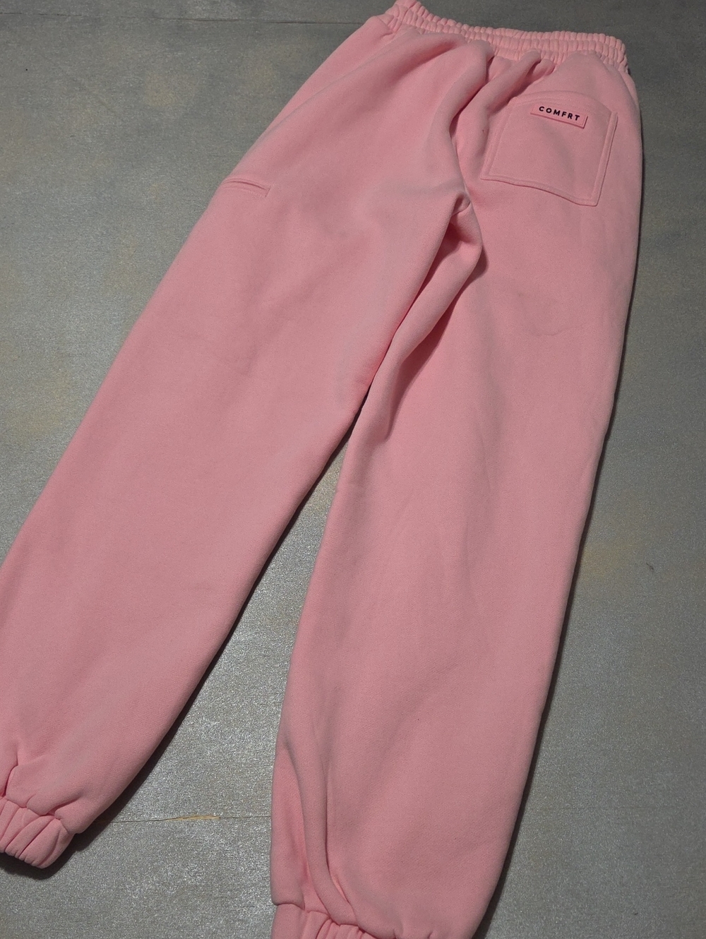 Relaxed Pink Joggers with Back Patch Pocket